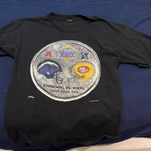 Black Super Bowl XXIX T-Shirt - Chargers vs Niners
